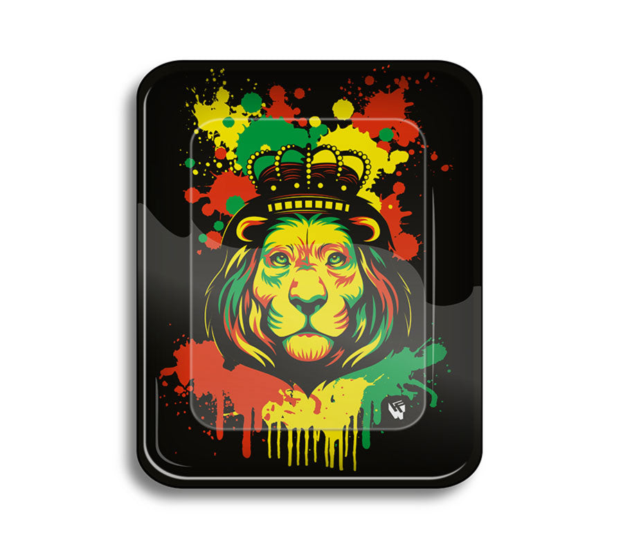 FireFlow Rolling Tray 340x280 Rasta Stencil