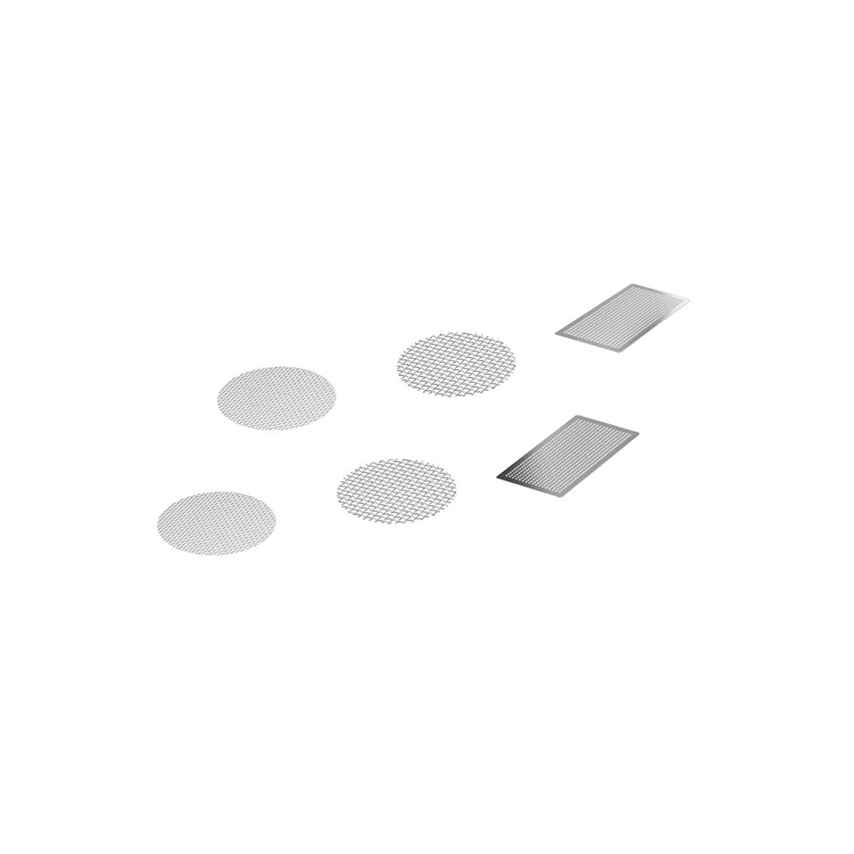 Mehrteiliges Siebe Set von Storz und Bickel, für den Handverdampfer Venty ideal. Das Produkt befindet sich vor einem weißen Hintergrund.