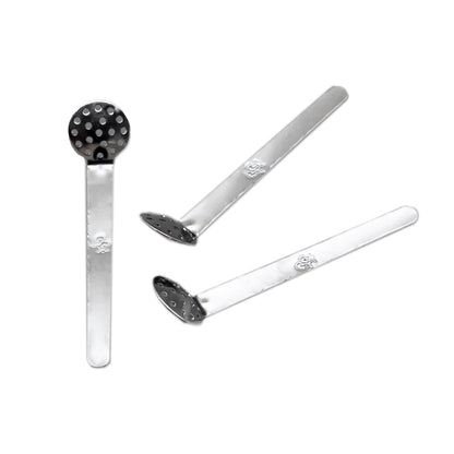 Einhängesiebe von der Marke Jelly Joker. In der Farbe silber, drei Stück, auf einem weißen Hintergrund.