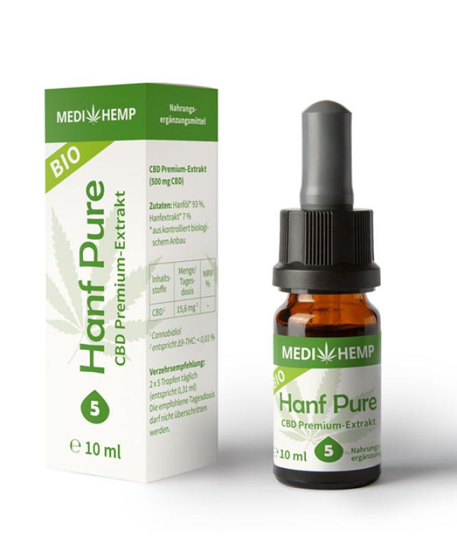 9233 - Medihemp Bio Hanf Pure 5% CBD, 10 ml